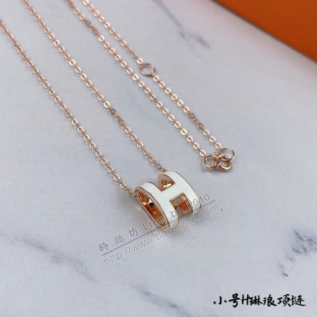 Hermes首飾品 愛馬仕H琺瑯項鏈 Hermes經典款女項鏈  zgh1508
